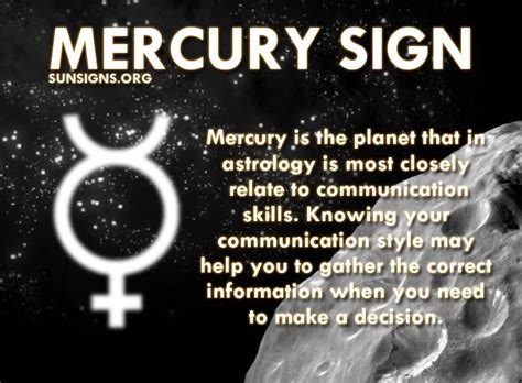 mercury in the signs